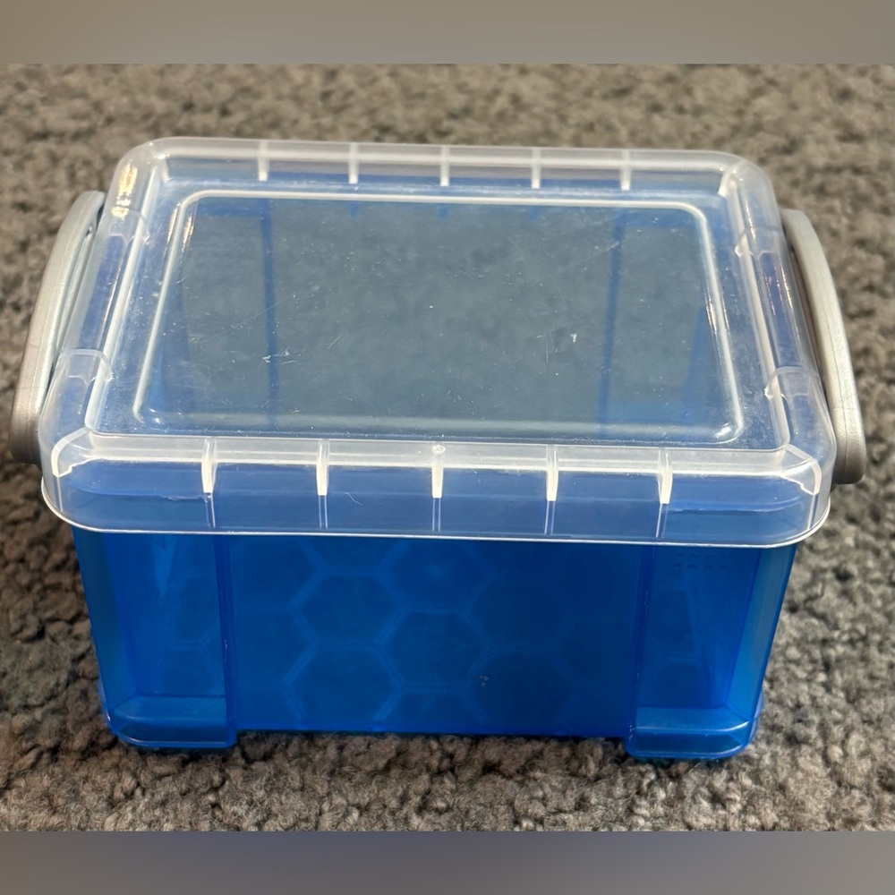 Blue Really Useful Box 4.25” x 3.25” x 2.5”